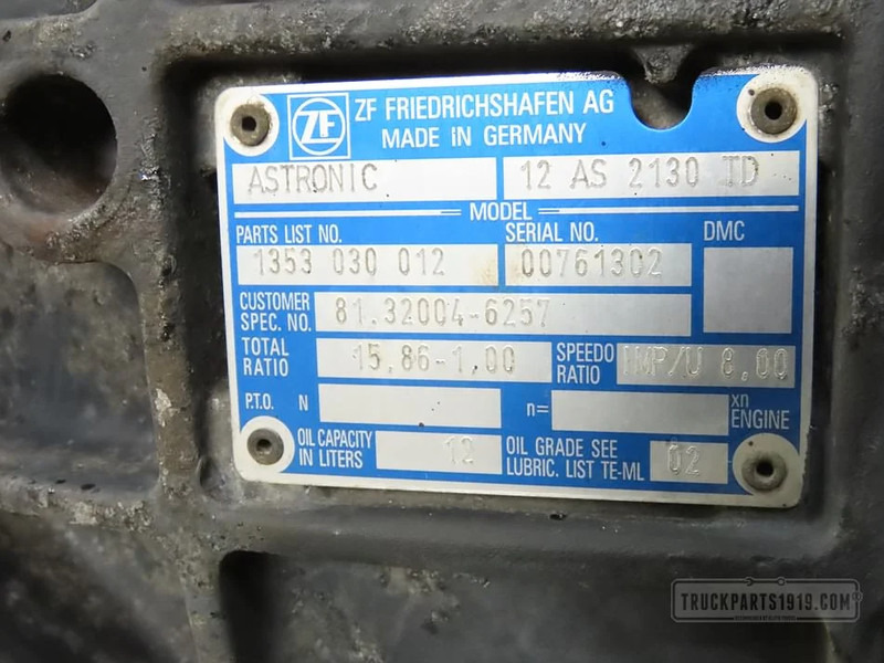 MAN Gearbox & Clutch Parts Versnellingsbak 12AS2130TD - Коробка передач для Грузовиков: фото 3 MAN Gearbox & Clutch Parts Versnellingsbak 12AS2130TD - Коробка передач для Грузовиков: фото 3
