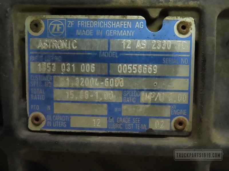 MAN Gearbox & Clutch Parts Versnellingsbak 12AS2330TD - Коробка передач для Грузовиков: фото 3 MAN Gearbox & Clutch Parts Versnellingsbak 12AS2330TD - Коробка передач для Грузовиков: фото 3