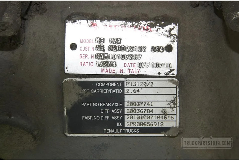 Meritor Axle & Steering Parts Achteras Compleet R=2.64 Renau - Ось и запчасти для Грузовиков: фото 4 Meritor Axle & Steering Parts Achteras Compleet R=2.64 Renau - Ось и запчасти для Грузовиков: фото 4