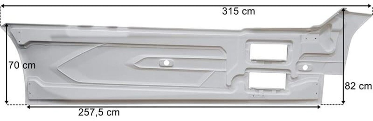 SIDESKIRT LEFT DAF XG WB400 PRIMER WITHOUT BRAKET 000234 - Бампер для Грузовиков: фото 2 SIDESKIRT LEFT DAF XG WB400 PRIMER WITHOUT BRAKET 000234 - Бампер для Грузовиков: фото 2