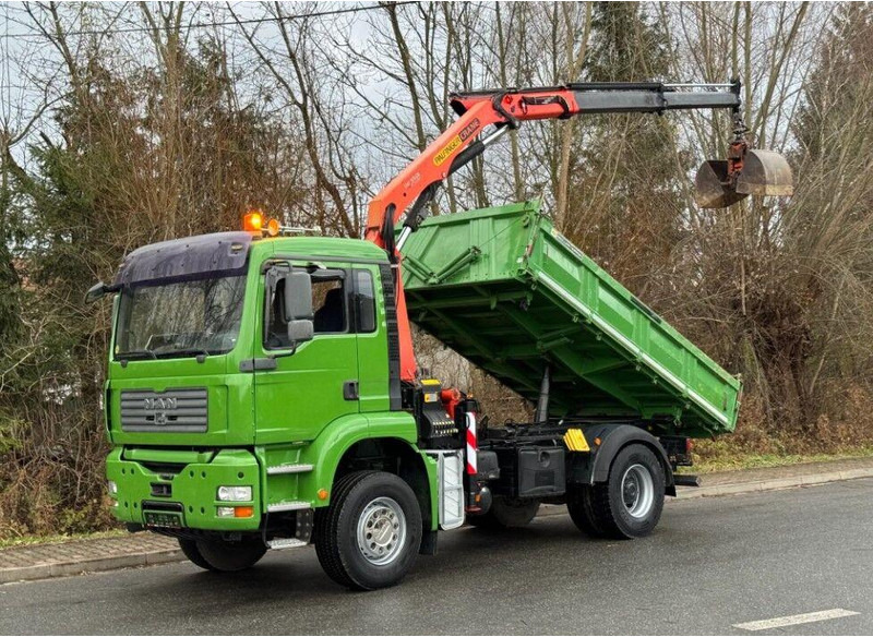 MAN TGA 18.360 Meiller 3-Way Tipper + Crane Palfinger PK 9501 - Самосвал, Автоманипулятор: фото 1 MAN TGA 18.360 Meiller 3-Way Tipper + Crane Palfinger PK 9501 - Самосвал, Автоманипулятор: фото 1