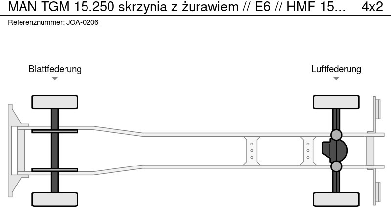 MAN TGM 15.250 skrzynia z żurawiem // E6 // HMF 1520 K1 HDS dzwig kr - Грузовик бортовой/ Платформа, Автоманипулятор: фото 4 MAN TGM 15.250 skrzynia z żurawiem // E6 // HMF 1520 K1 HDS dzwig kr - Грузовик бортовой/ Платформа, Автоманипулятор: фото 4