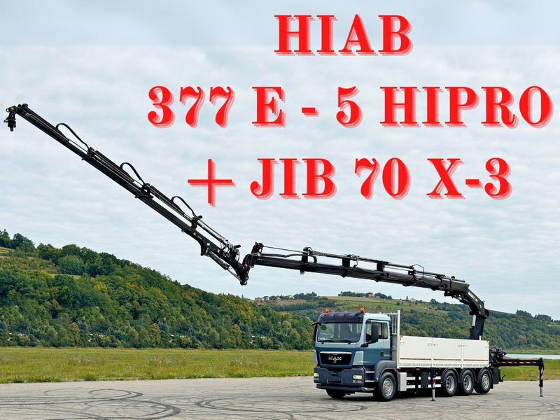 MAN TGS 35.400*HIAB 377 E-5 HIPRO+JIB 70X-3FUNK /8x4 - Грузовик бортовой/ Платформа, Автоманипулятор: фото 1 MAN TGS 35.400*HIAB 377 E-5 HIPRO+JIB 70X-3FUNK /8x4 - Грузовик бортовой/ Платформа, Автоманипулятор: фото 1