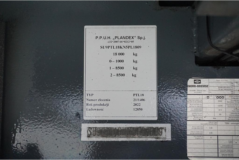 Тентованный прицеп Plandex TANDEM / PRZEJAZDOWA / DŁ. 7,75 M / OS PODNOSZONA: фото 11 Тентованный прицеп Plandex TANDEM / PRZEJAZDOWA / DŁ. 7,75 M / OS PODNOSZONA: фото 11