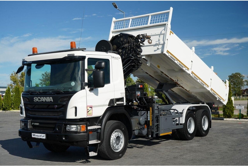 Scania P 410 / 6x4 / WYWROTKA - 6 M + HDS HIAB XS 211 / STEROWANIE RADI - Самосвал, Автоманипулятор: фото 1 Scania P 410 / 6x4 / WYWROTKA - 6 M + HDS HIAB XS 211 / STEROWANIE RADI - Самосвал, Автоманипулятор: фото 1