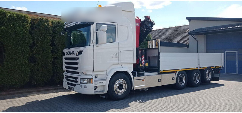Scania R580 - Flatbed + crane 8x4 - Грузовик бортовой/ Платформа, Автоманипулятор: фото 1 Scania R580 - Flatbed + crane 8x4 - Грузовик бортовой/ Платформа, Автоманипулятор: фото 1