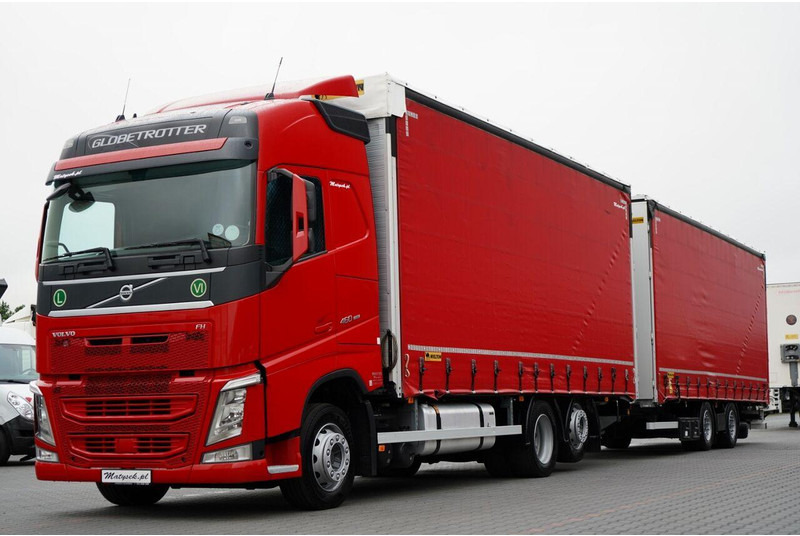 Volvo FH 460 / I-SAVE / ZESTAW TANDEM 120 M3 / PRZEJAZDOWY / I-PARK CO - Тентованный грузовик: фото 1 Volvo FH 460 / I-SAVE / ZESTAW TANDEM 120 M3 / PRZEJAZDOWY / I-PARK CO - Тентованный грузовик: фото 1