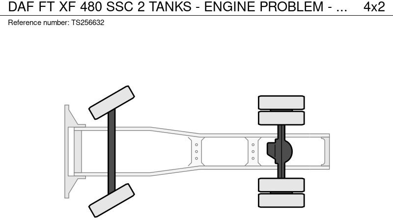 Тягач DAF FT XF 480 SSC 2 TANKS - ENGINE PROBLEM - NOKKEN: фото 15