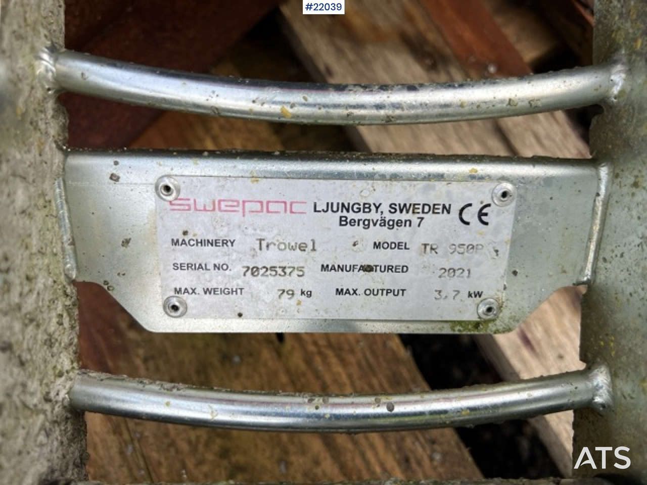 Затирочная машина по бетону Swepac TR 950R: фото 15