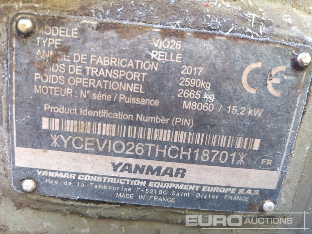 2017 Yanmar ViO26 - Мини-экскаватор: фото 2 2017 Yanmar ViO26 - Мини-экскаватор: фото 2