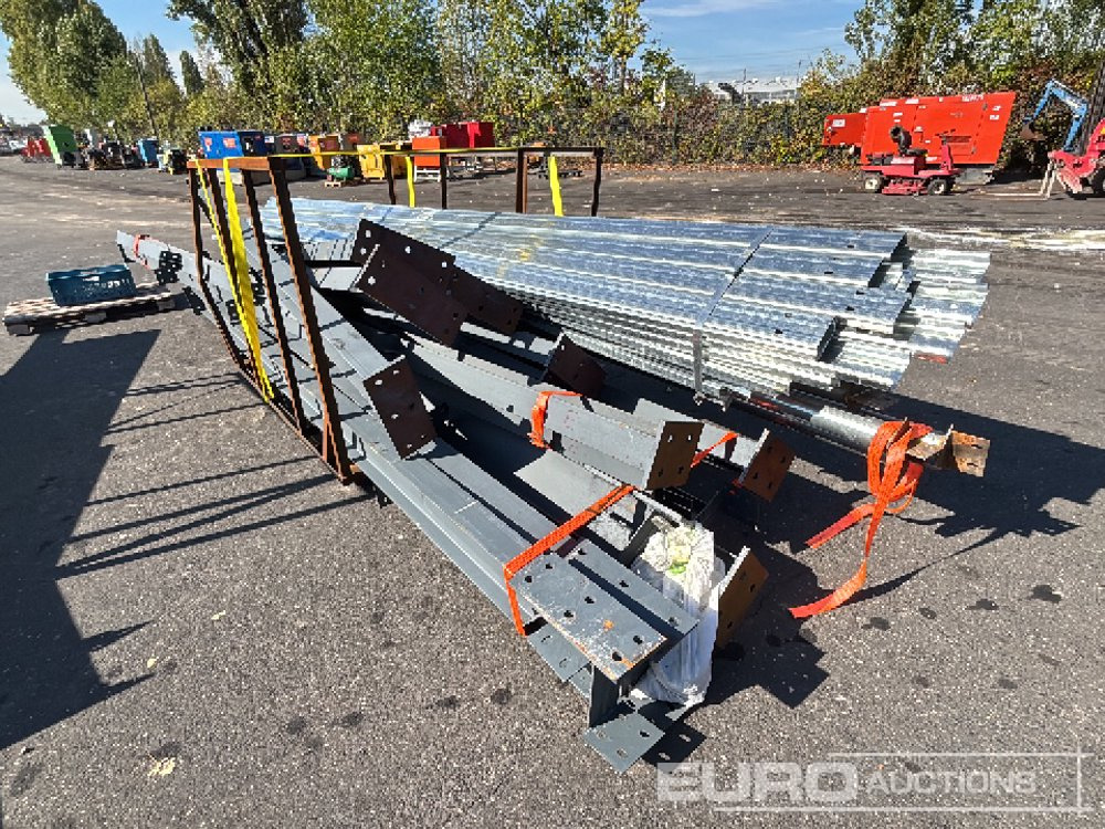 Unused 2025 100' X 50' X 16' Galvanized Steel Structure Building, 5' X 20' Bracket, 12 Pillars, 12 Rafters, 8 Roof Supports, 8 Side Brackets - Жилой контейнер: фото 3 Unused 2025 100' X 50' X 16' Galvanized Steel Structure Building, 5' X 20' Bracket, 12 Pillars, 12 Rafters, 8 Roof Supports, 8 Side Brackets - Жилой контейнер: фото 3