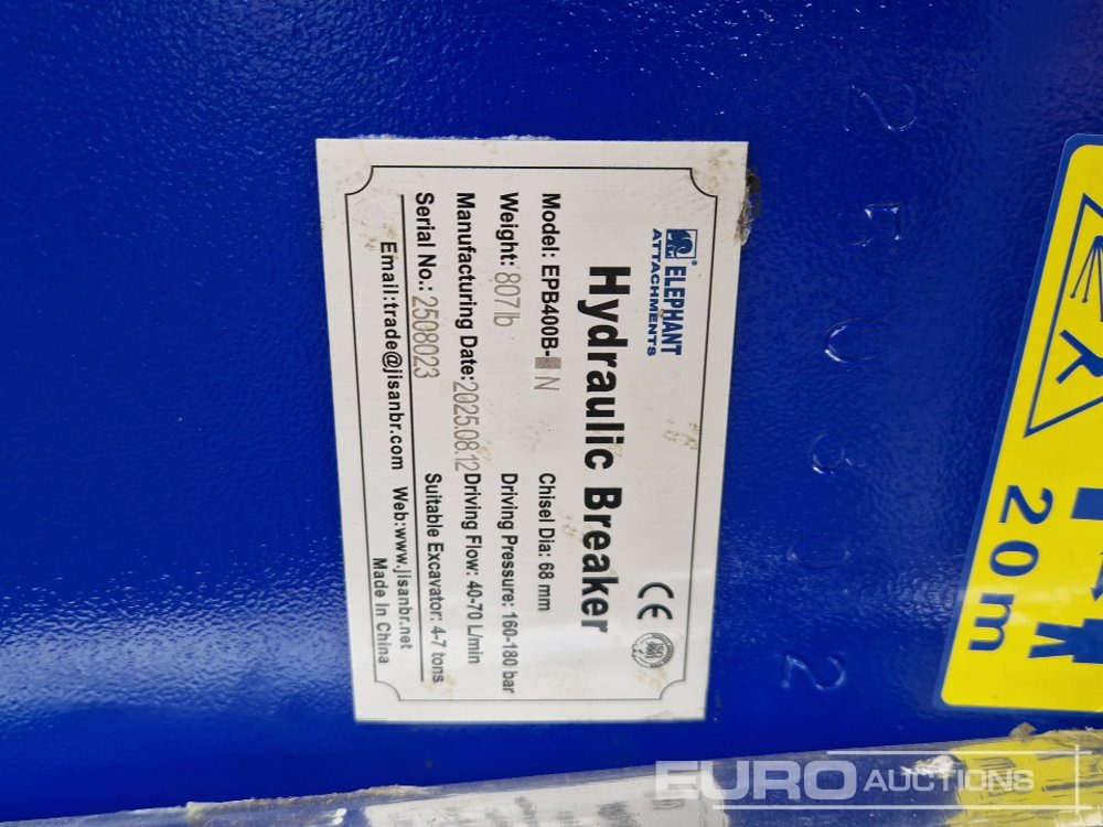 Гидромолот Unused 2025 Elephant  EPB400B-N: фото 9