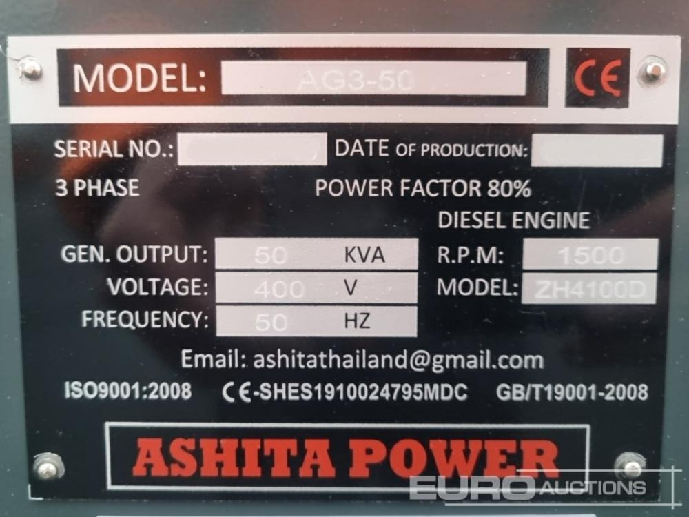 Электрогенератор Unused Ashita Power AG3-50: фото 14