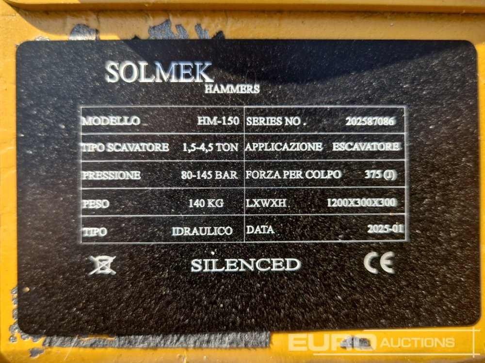Гидромолот Unused Solmek HM-150: фото 7