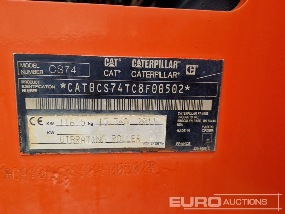 Каток 2011 CAT CS74: фото 27 Каток 2011 CAT CS74: фото 27