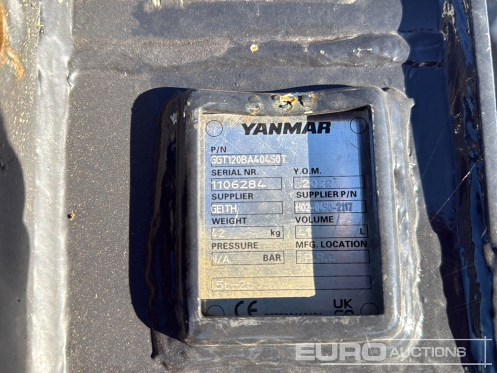 Новый Ковш Yanmar Digging Bucket GGT120BA40450T to suit 1.5-2 Ton Excavator (S/Ns 1106279, 1106284, 1106290) (3 of): фото 6 Новый Ковш Yanmar Digging Bucket GGT120BA40450T to suit 1.5-2 Ton Excavator (S/Ns 1106279, 1106284, 1106290) (3 of): фото 6