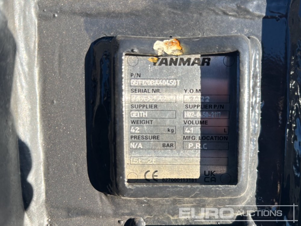 Новый Ковш Yanmar Digging Bucket GGT120BA40450T to suit 1.5-2 Ton Excavator (S/Ns 1106279, 1106284, 1106290) (3 of): фото 7 Новый Ковш Yanmar Digging Bucket GGT120BA40450T to suit 1.5-2 Ton Excavator (S/Ns 1106279, 1106284, 1106290) (3 of): фото 7