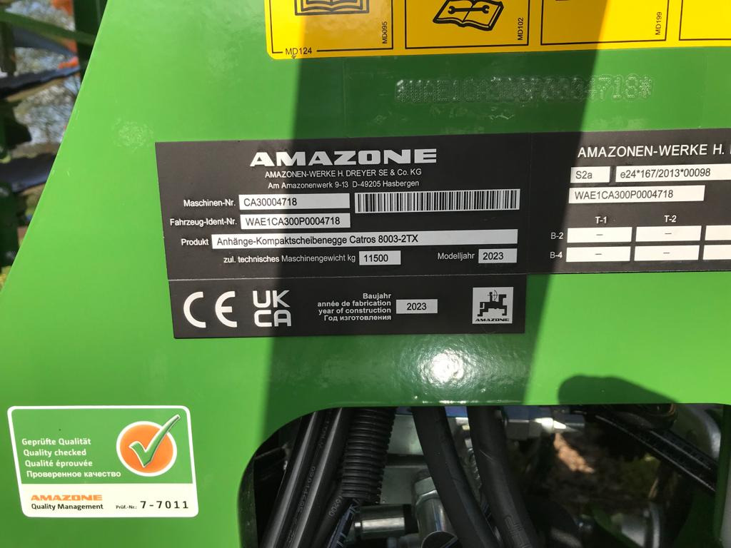 Amazone Catros 8003-2TX - Дисковая борона: фото 4 Amazone Catros 8003-2TX - Дисковая борона: фото 4