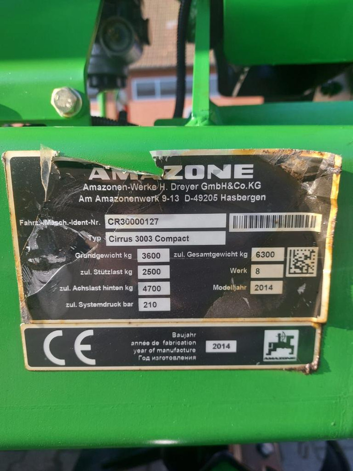 Amazone Cirrus 3003 compact - Сеялка: фото 5 Amazone Cirrus 3003 compact - Сеялка: фото 5