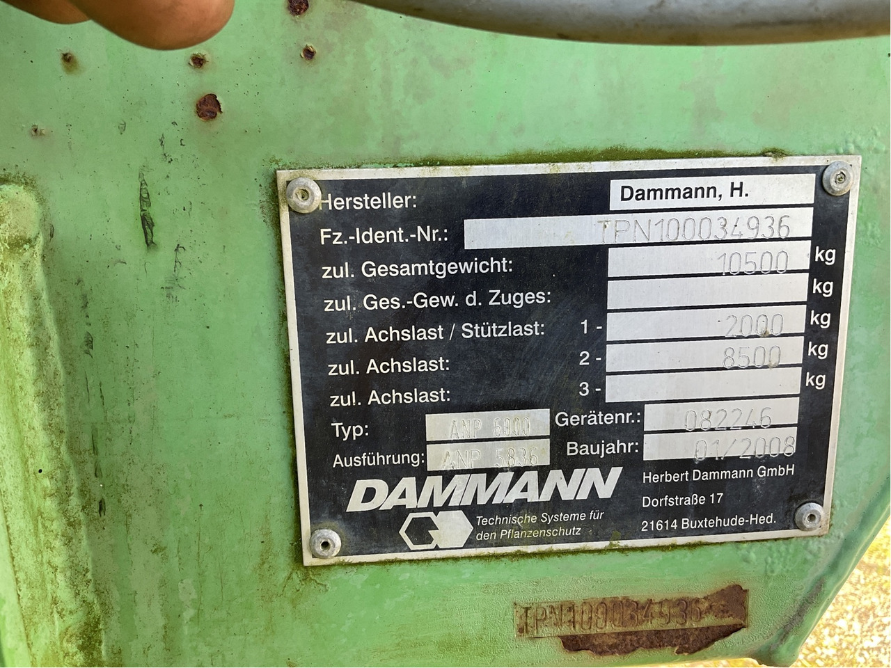 Dammann Classic Feldspritze ANP 6000 - Опрыскиватель: фото 2 Dammann Classic Feldspritze ANP 6000 - Опрыскиватель: фото 2
