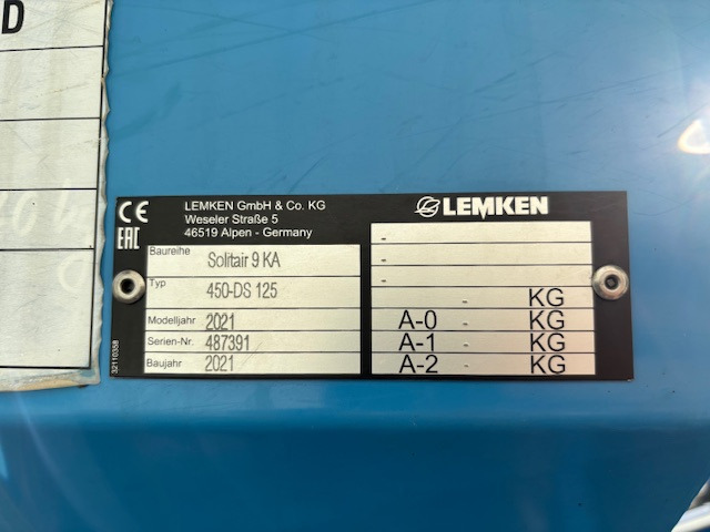 Lemken Solitair 9 KA / 450-DS 125 - Сеялка: фото 3 Lemken Solitair 9 KA / 450-DS 125 - Сеялка: фото 3