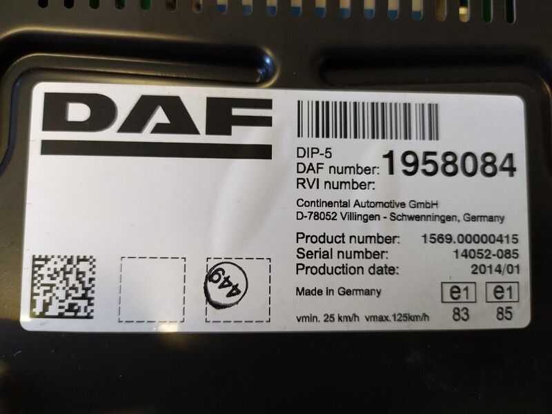 DAF CLUSTER - DISPLAY - Приборная панель для Грузовиков: фото 2 DAF CLUSTER - DISPLAY - Приборная панель для Грузовиков: фото 2
