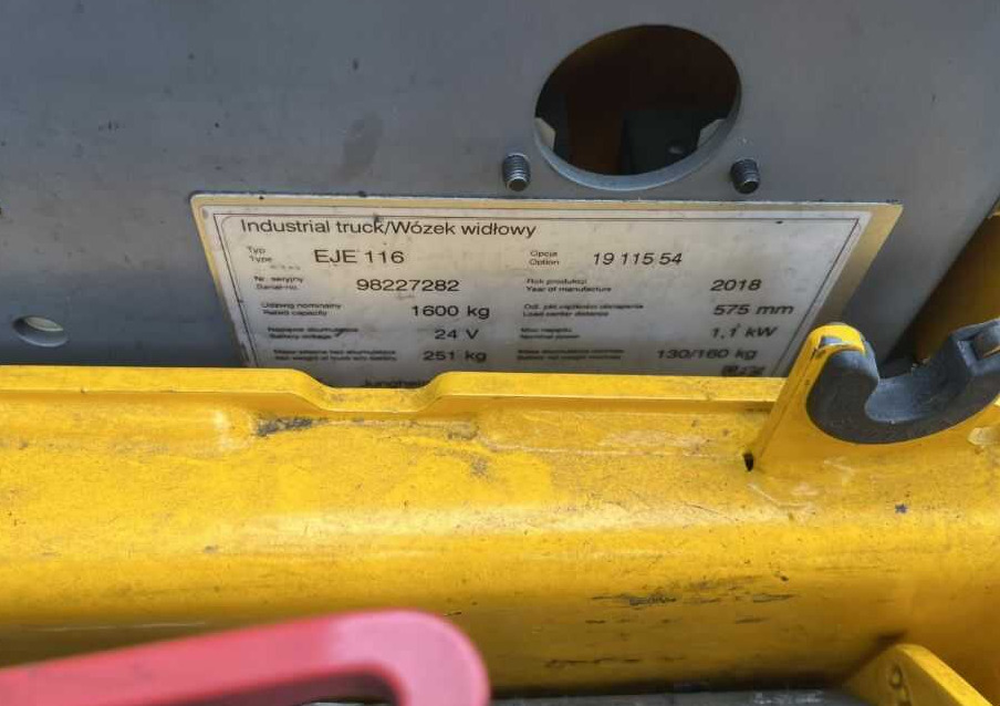 Jungheinrich EJE116 - Тележка: фото 4 Jungheinrich EJE116 - Тележка: фото 4