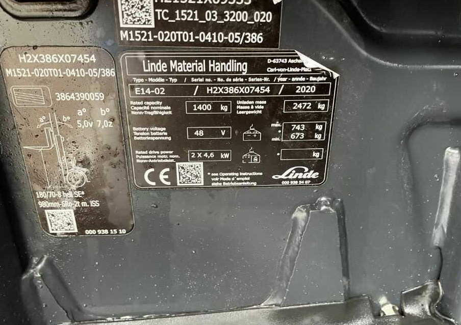 Linde E14-02 - Электропогрузчик: фото 4 Linde E14-02 - Электропогрузчик: фото 4