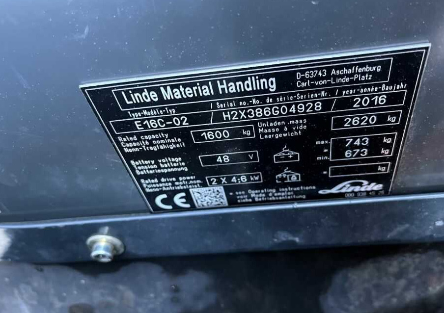 Linde E16C-02 - Электропогрузчик: фото 4 Linde E16C-02 - Электропогрузчик: фото 4
