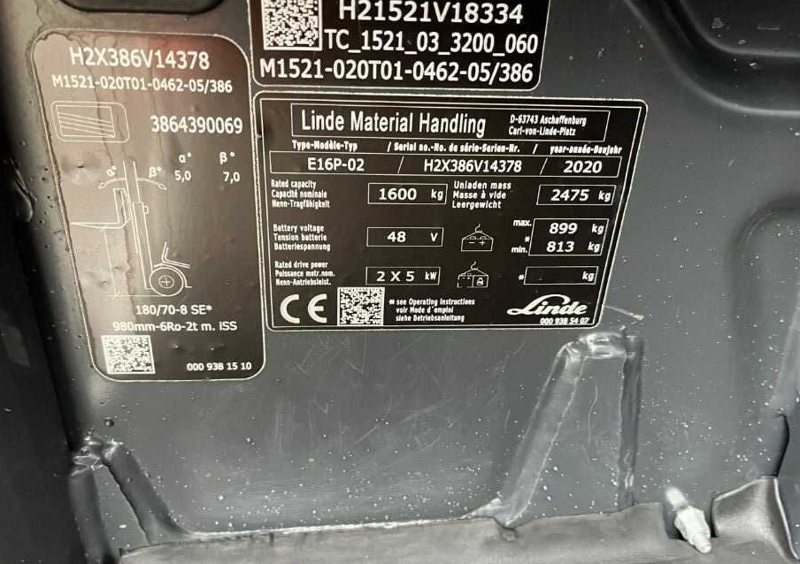 Linde E16P-02 - Электропогрузчик: фото 4 Linde E16P-02 - Электропогрузчик: фото 4