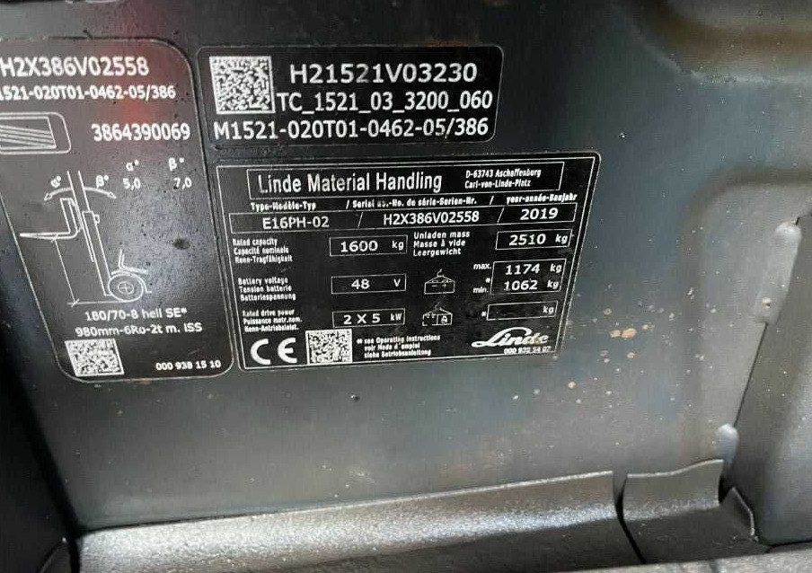Linde E16PH-02 - Электропогрузчик: фото 4 Linde E16PH-02 - Электропогрузчик: фото 4