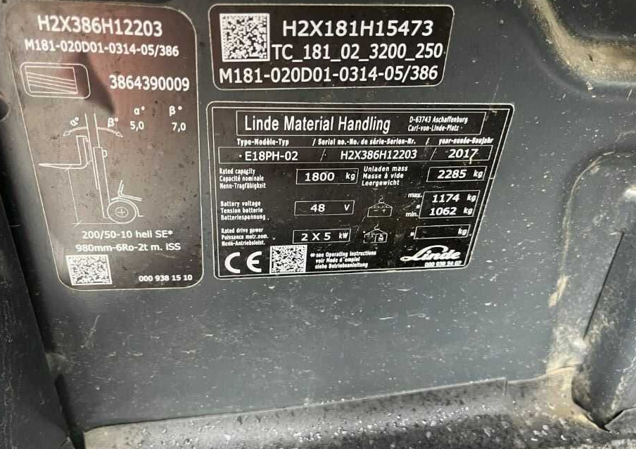 Linde E18PH-02 - Электропогрузчик: фото 4 Linde E18PH-02 - Электропогрузчик: фото 4