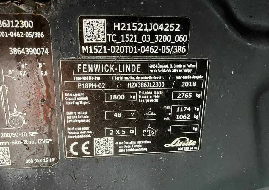 Linde E18PH-02 - Электропогрузчик: фото 4 Linde E18PH-02 - Электропогрузчик: фото 4