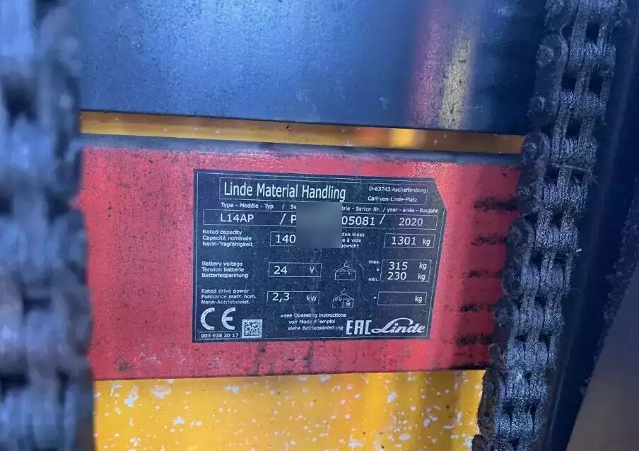 Linde L14AP - Штабелер: фото 4 Linde L14AP - Штабелер: фото 4