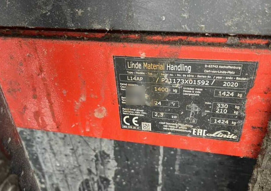 Linde L14AP - Штабелер: фото 4 Linde L14AP - Штабелер: фото 4