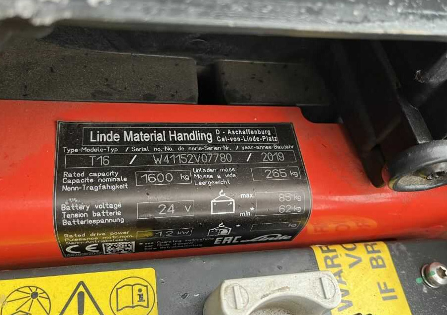 Linde T16 - Тележка: фото 4 Linde T16 - Тележка: фото 4