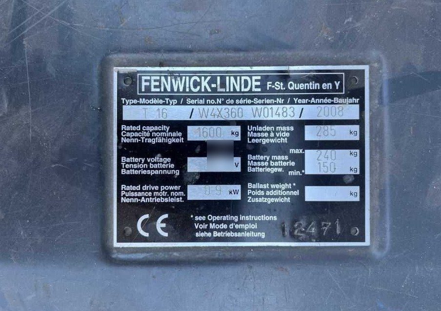 Linde T16 - Тележка: фото 4 Linde T16 - Тележка: фото 4