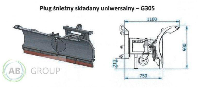 ArkMet pług śnieżny składany G305.300, 3 m - Отвал для снега для Сельскохозяйственной техники: фото 2 ArkMet pług śnieżny składany G305.300, 3 m - Отвал для снега для Сельскохозяйственной техники: фото 2