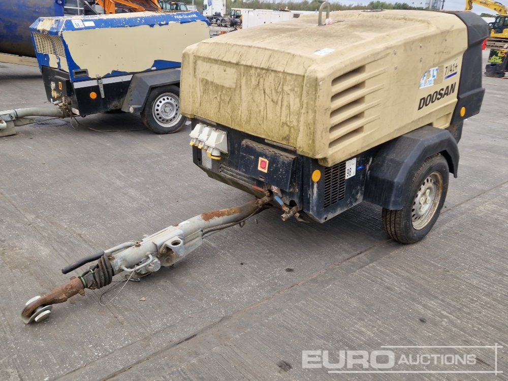 2012 Doosan 741+ 140CFM - Воздушный компрессор: фото 1 2012 Doosan 741+ 140CFM - Воздушный компрессор: фото 1