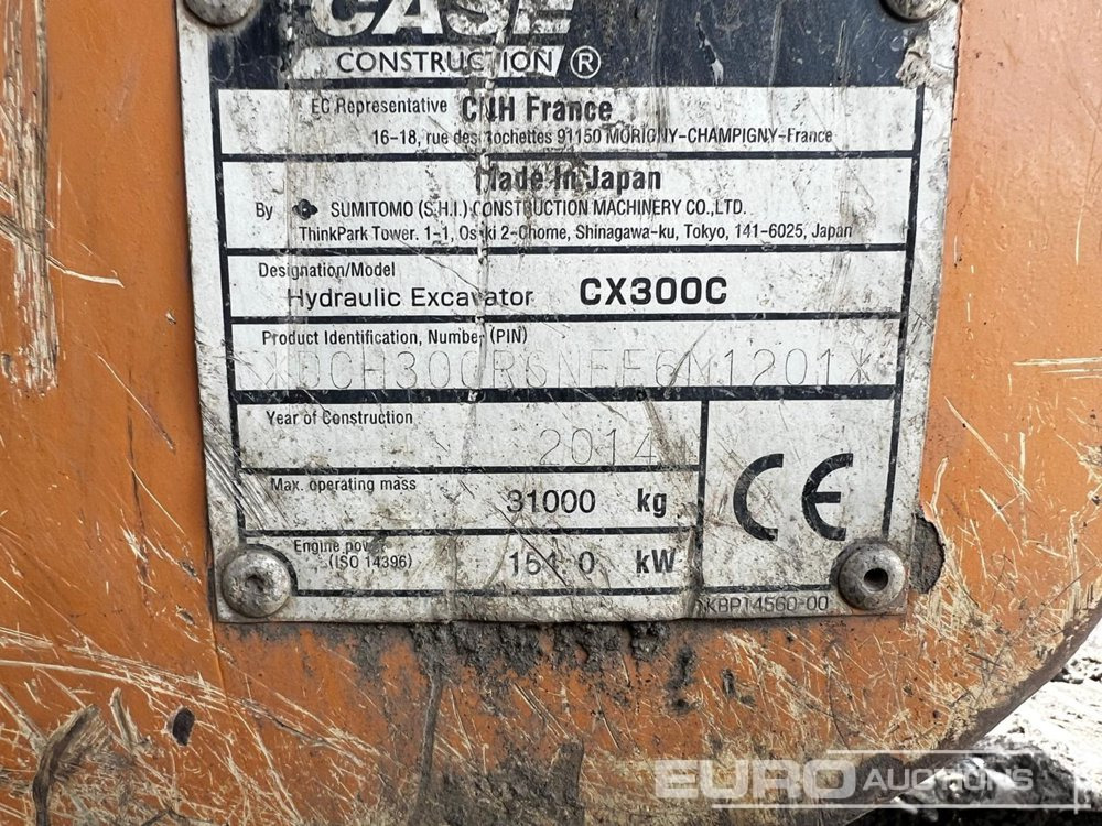 2014 Case CX300C - Гусеничный экскаватор: фото 5 2014 Case CX300C - Гусеничный экскаватор: фото 5