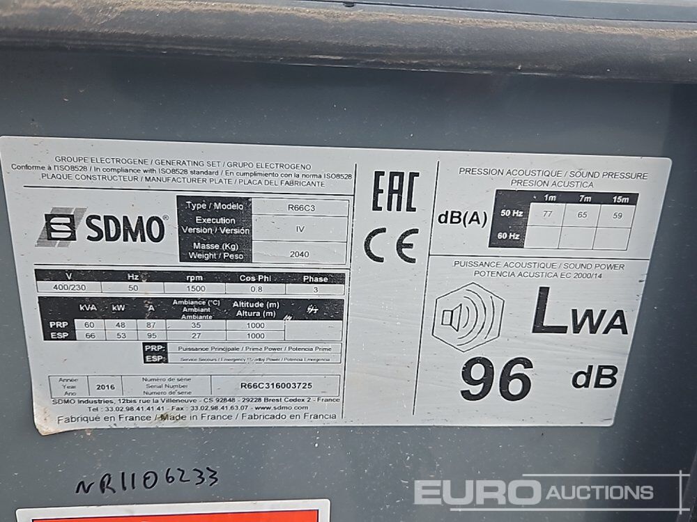 2016 SDMO R66C3 - Электрогенератор: фото 2 2016 SDMO R66C3 - Электрогенератор: фото 2