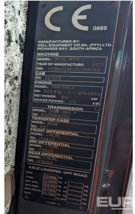 2017 Bell B20E - Сочленённый самосвал: фото 4 2017 Bell B20E - Сочленённый самосвал: фото 4