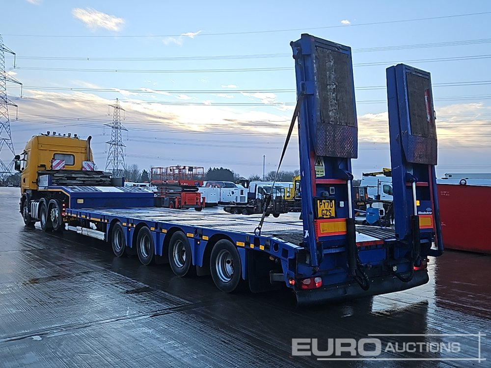 2017 Kassbohrer 4 Axle Extendable Stepframe Low Loader Trailer, 1 Rear Stear Axle, Out Riggers, Hydraulic Fliptoe Ramps - Низкорамный полуприцеп: фото 3 2017 Kassbohrer 4 Axle Extendable Stepframe Low Loader Trailer, 1 Rear Stear Axle, Out Riggers, Hydraulic Fliptoe Ramps - Низкорамный полуприцеп: фото 3