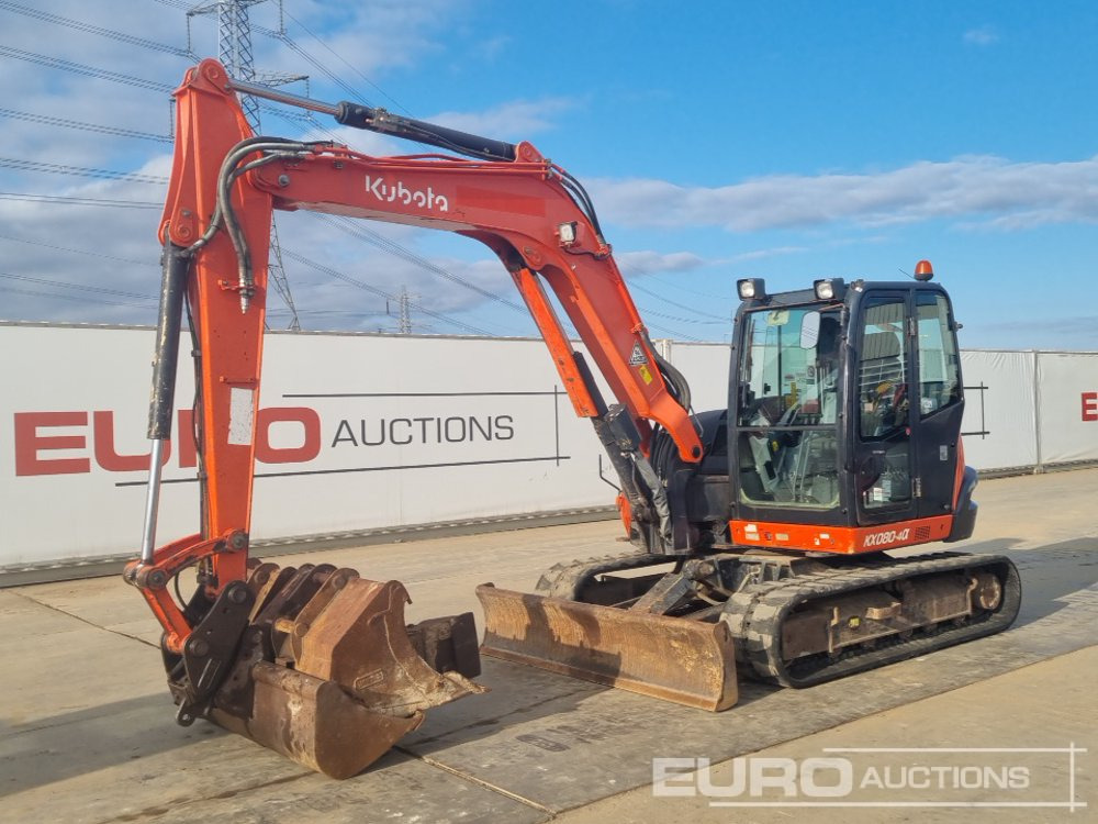 2017 Kubota KX080-4A - Мини-экскаватор: фото 1 2017 Kubota KX080-4A - Мини-экскаватор: фото 1