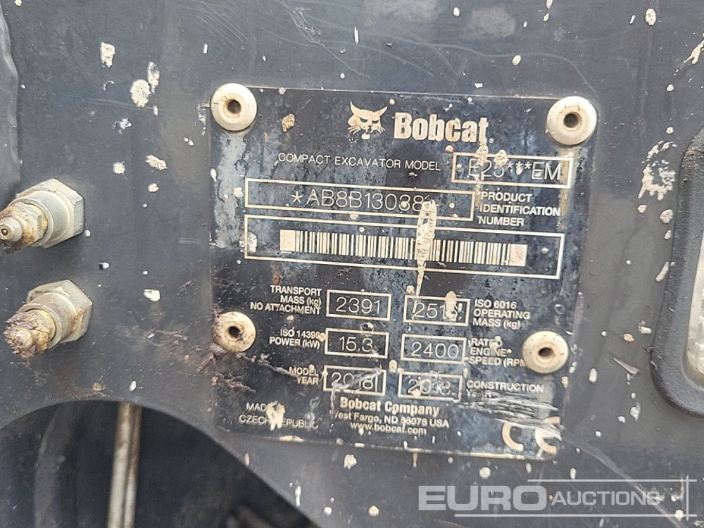 Мини-экскаватор 2018 Bobcat E25EM: фото 45