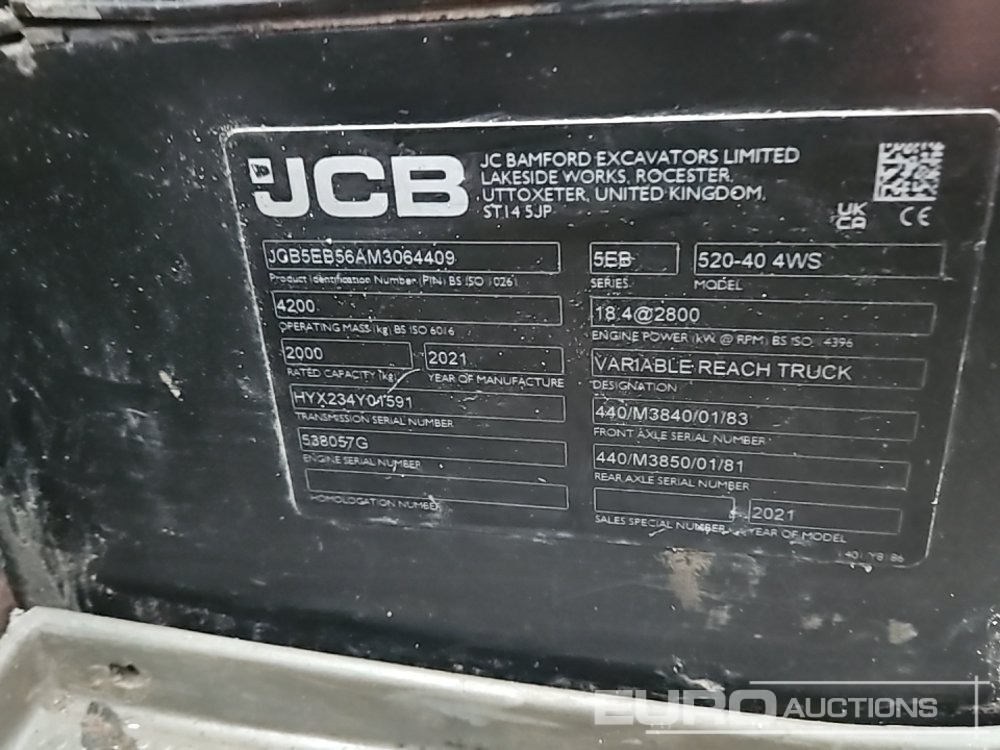 Телескопический погрузчик 2021 JCB 520-40: фото 36 Телескопический погрузчик 2021 JCB 520-40: фото 36