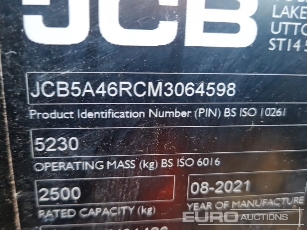 Телескопический погрузчик 2021 JCB 525-60 Hi Viz: фото 41