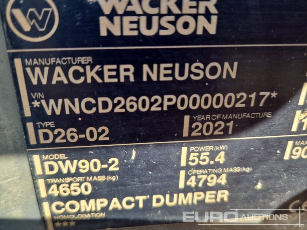 Мини-самосвал 2021 Wacker Neuson DW90-2: фото 35 Мини-самосвал 2021 Wacker Neuson DW90-2: фото 35