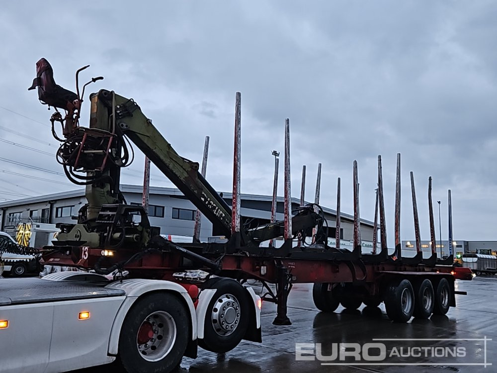 Dennison Trailers Tri Axle Timber Trailer, Hiab Loglift 100S Loading Crane, Hydraulic Rotating Log Grab - Полуприцеп лесовоз: фото 1 Dennison Trailers Tri Axle Timber Trailer, Hiab Loglift 100S Loading Crane, Hydraulic Rotating Log Grab - Полуприцеп лесовоз: фото 1