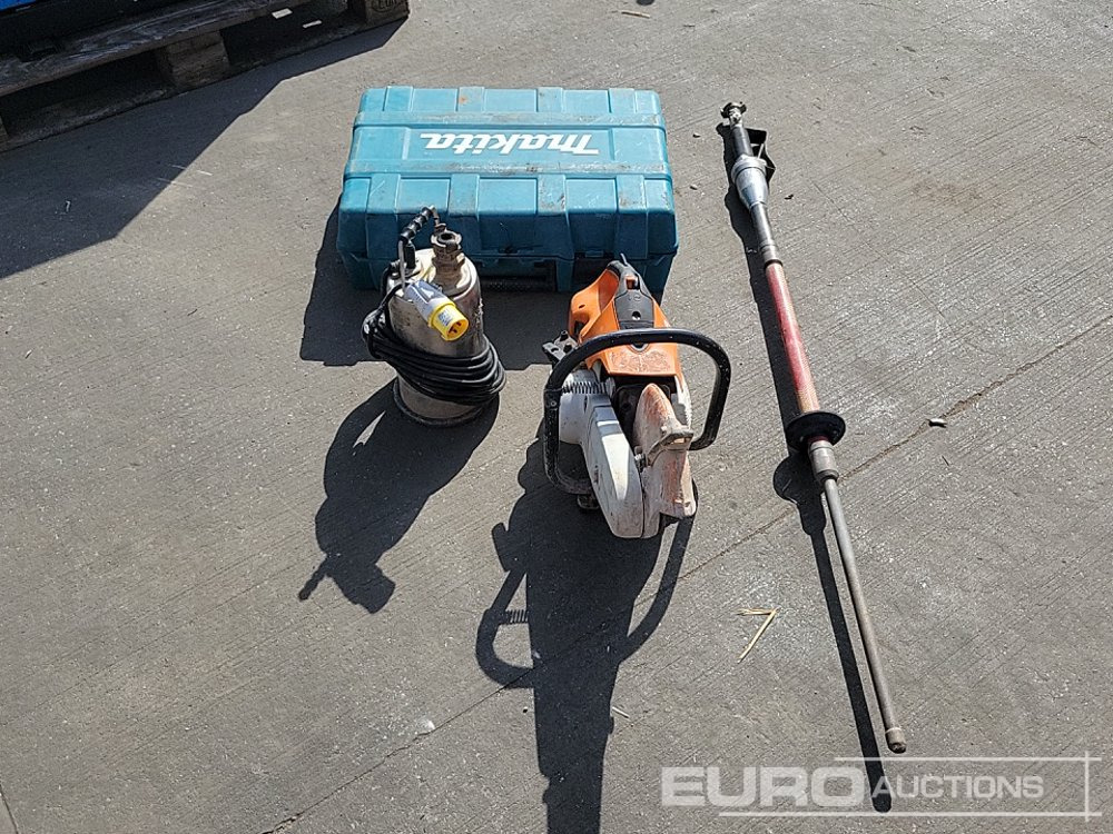 Строительное оборудование Stihl Quick Cut Saw, Makita Battery Grinder, Poker Unit Pole, 110 Volt Water Sump: фото 8